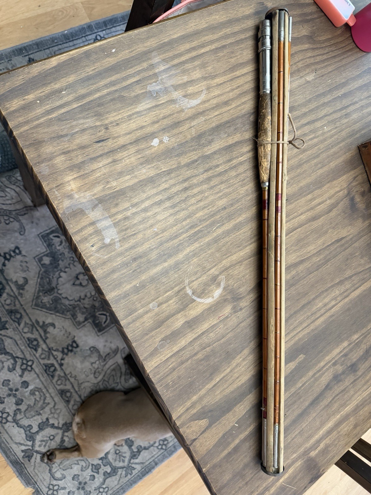 10’0″ Three piece with two tips. A rare example made by Montague