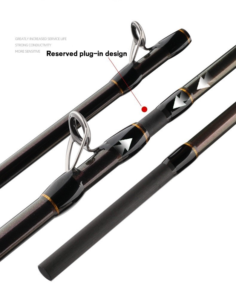 Sea Boat Fishing Rod Carbon Fiber Spinning Casting Rod Ultra Light Sensitivit