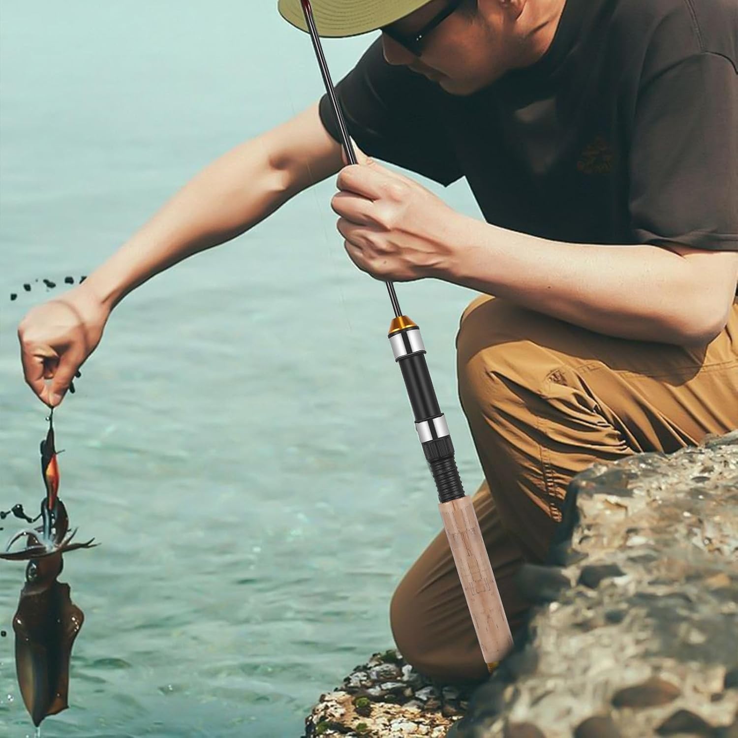 Lightweight Mini Telescopic Fishing Rod – Ideal for Trout & Bass Fishing Trips