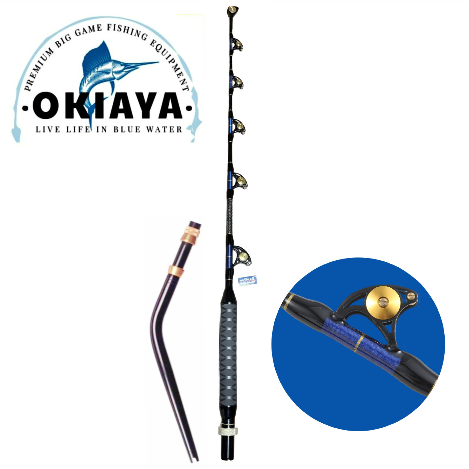 OKIAYA VENOM PRO-MAX BENT BUTT FISHING ROD 80-130 LB. “THE MONSTER” PAC BAY