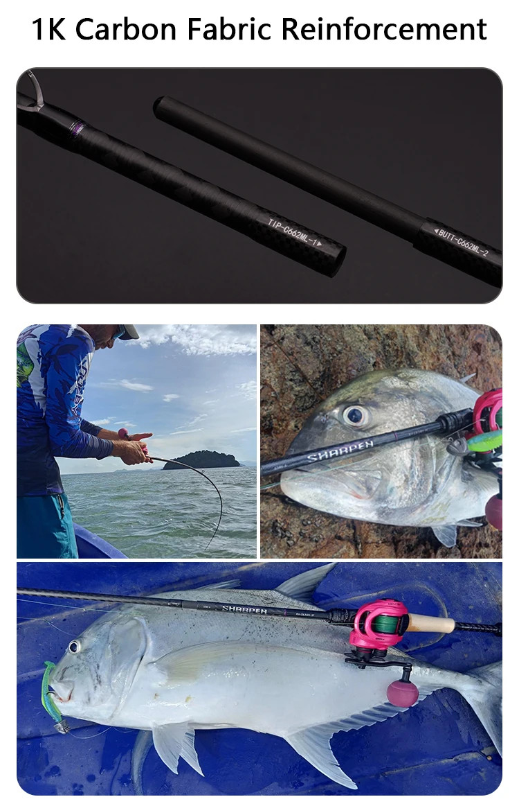 PURELURE SHARPEN Soft Lure Rod Spinning Casting XF MF Bass Pike