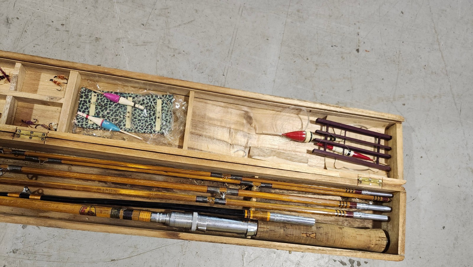 Vintage 1950s Japanese Split-Bamboo 4-in-1 Combination Fishing Rod Set