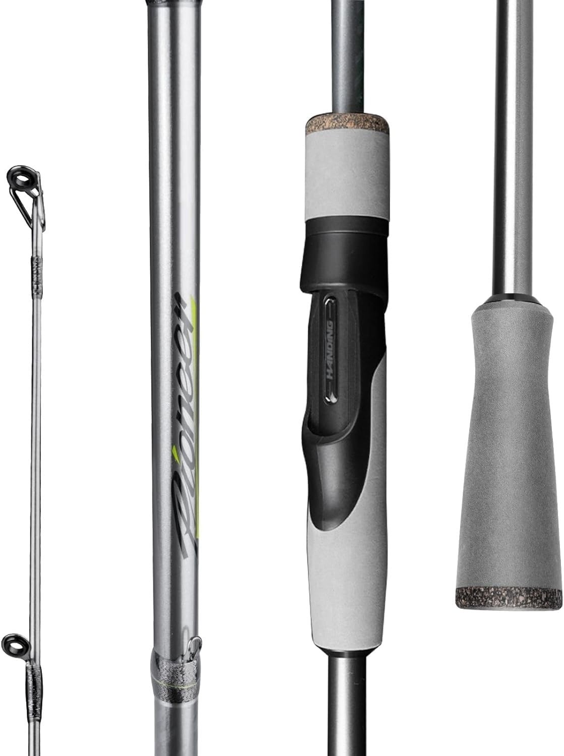 Pioneer 7ft Fishing Rod 2-Piece Spinning Rod For Largemouth Smallmouth Walleye