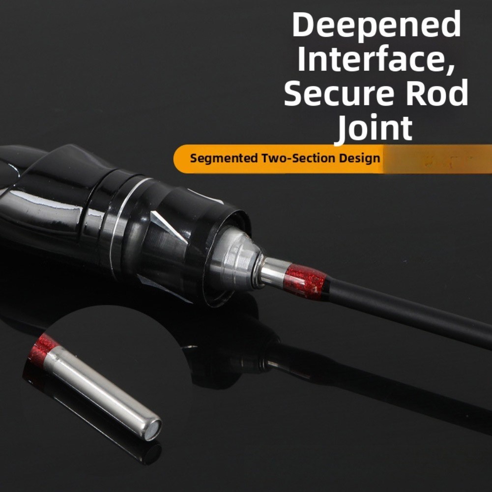 Fiberglass Ice Fishing Rod Lightweight Two Section Design for Outdoor Use