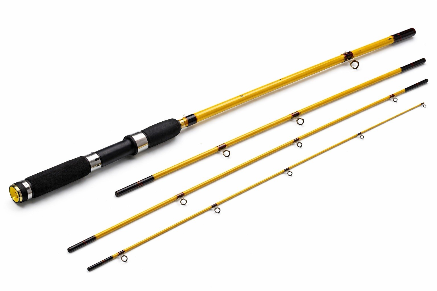 Eagle Claw Pack-It PK601 7’6 Spin Fly Travel Rod 4pc Yellow
