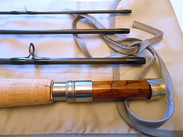 E L KEULING ROD COMPANY 8’6″ 4 WT. CARBON FIBER 4PC FLY ROD HANDMADE IN USA