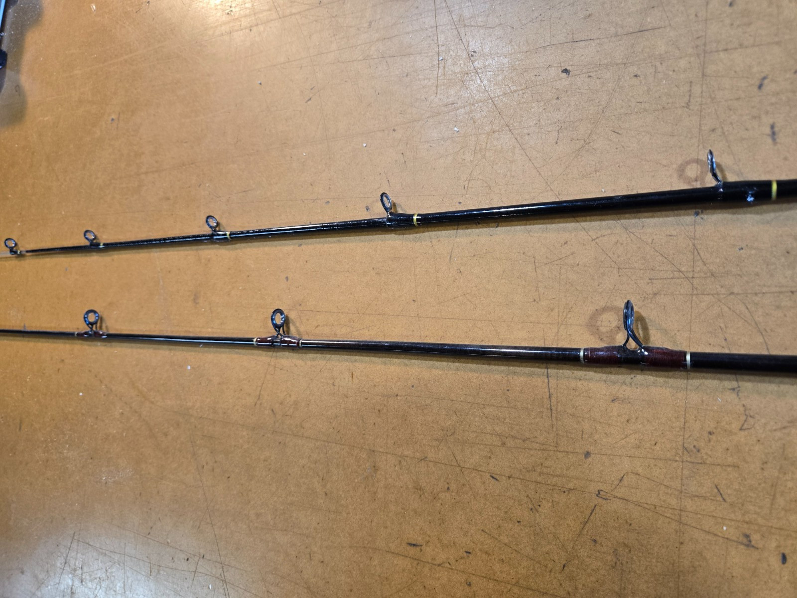 Two 6’6″ Graphite Casting Rods Shakespeare Ugly Stick & Eagle Claw Powerlight