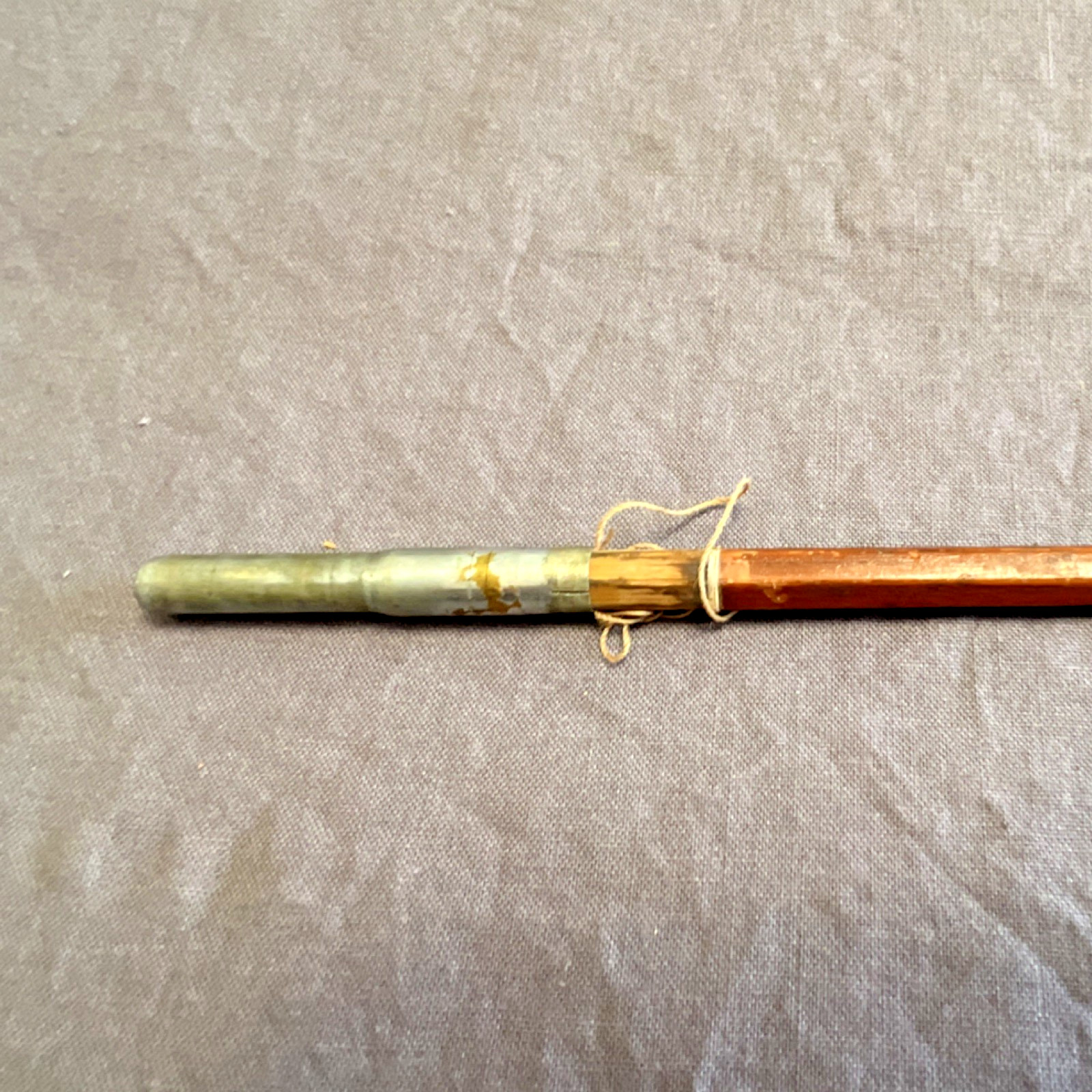 Quality Tackle Bamboo Fly Fishing Rod 9ft 3pc Cork Handle Metal Ferrules Brown