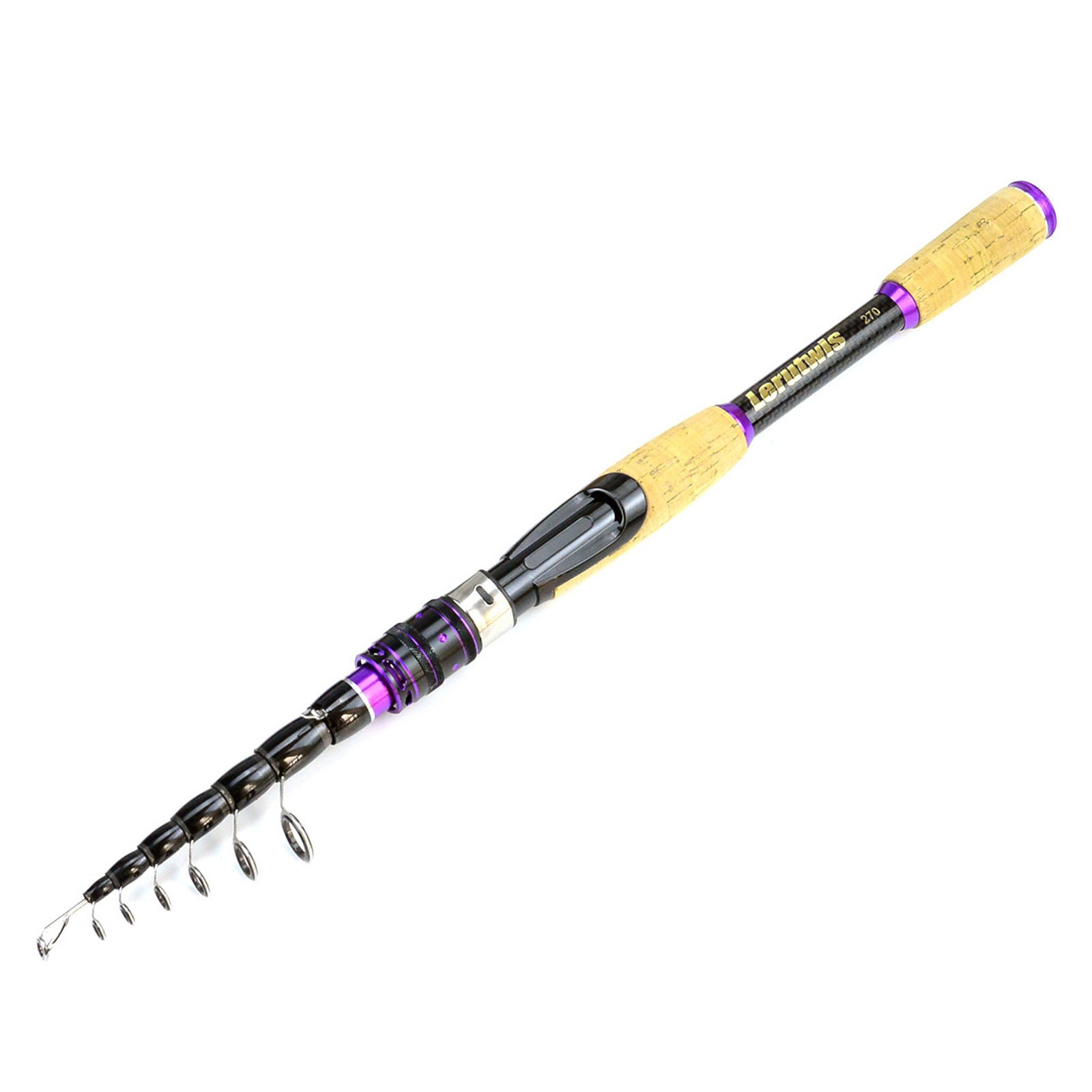 1.65M-2.7M Lure Pole Portable Telescopic Fishing Rods Carbon Rod M Power