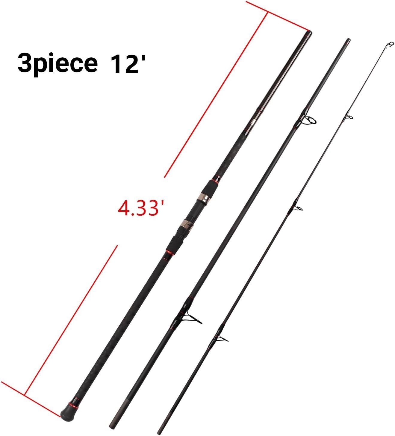 High-Sensitivity Surf Spinning Rod, Carbon Fiber Construction for Surfcasting
