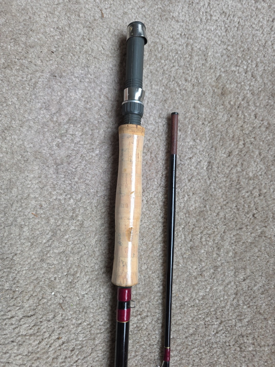 Martin 2 Piece 8067C Fly Rod Line Wt 6/7 Cork Handle 8 Foot Length