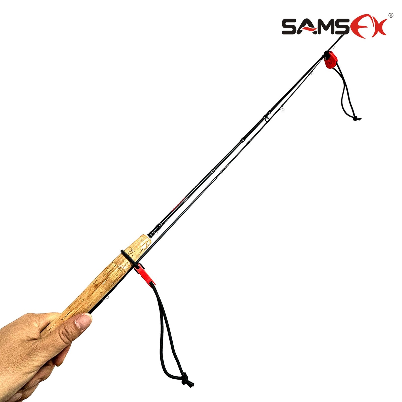 SAMSFX Fishing Rods Belt Stretchy Smart Adjustable, 8pcs, 4 Colors Mixed B