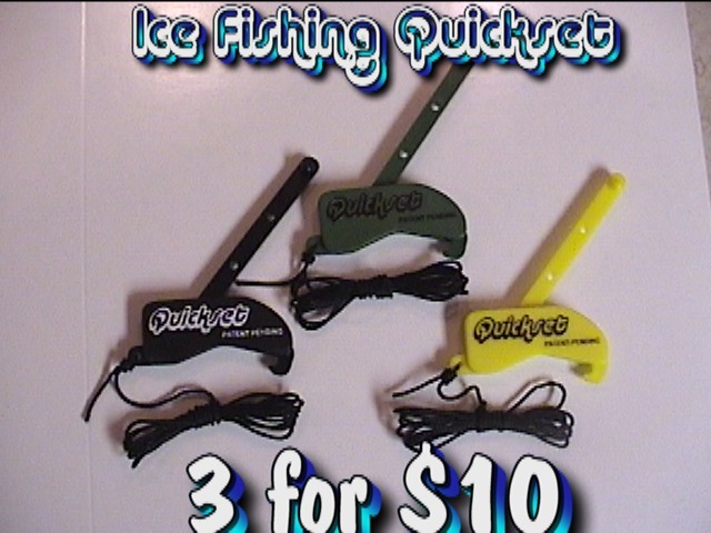 Winter Special-Ice Fishing Rod Tip Ups Quickset Automatic Hook Setter 3 for$9.98
