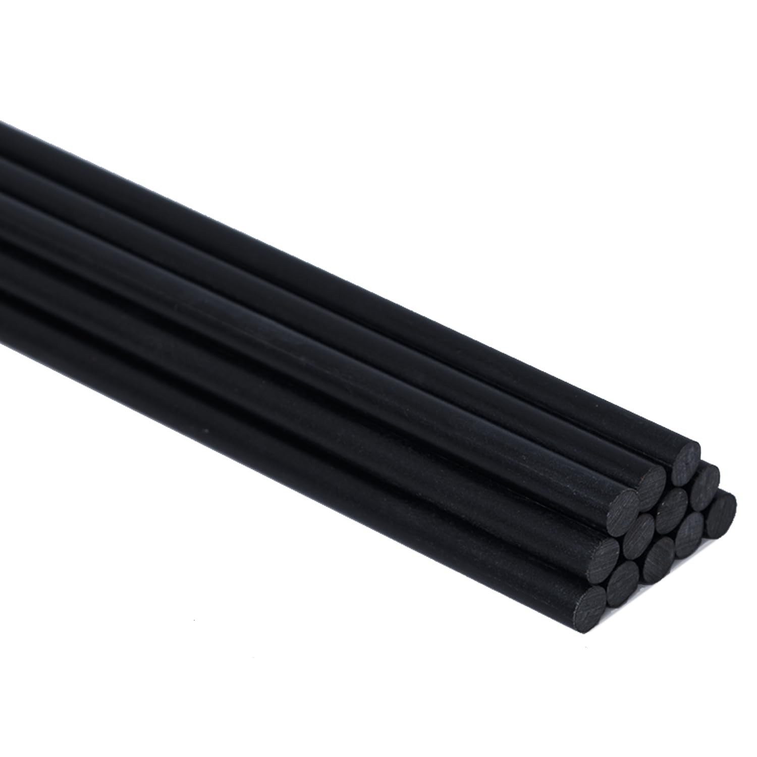 Black 1/4 Inch Round Rod Garolite G10 Fiberglass Material 12 Inch Long 12 PCS