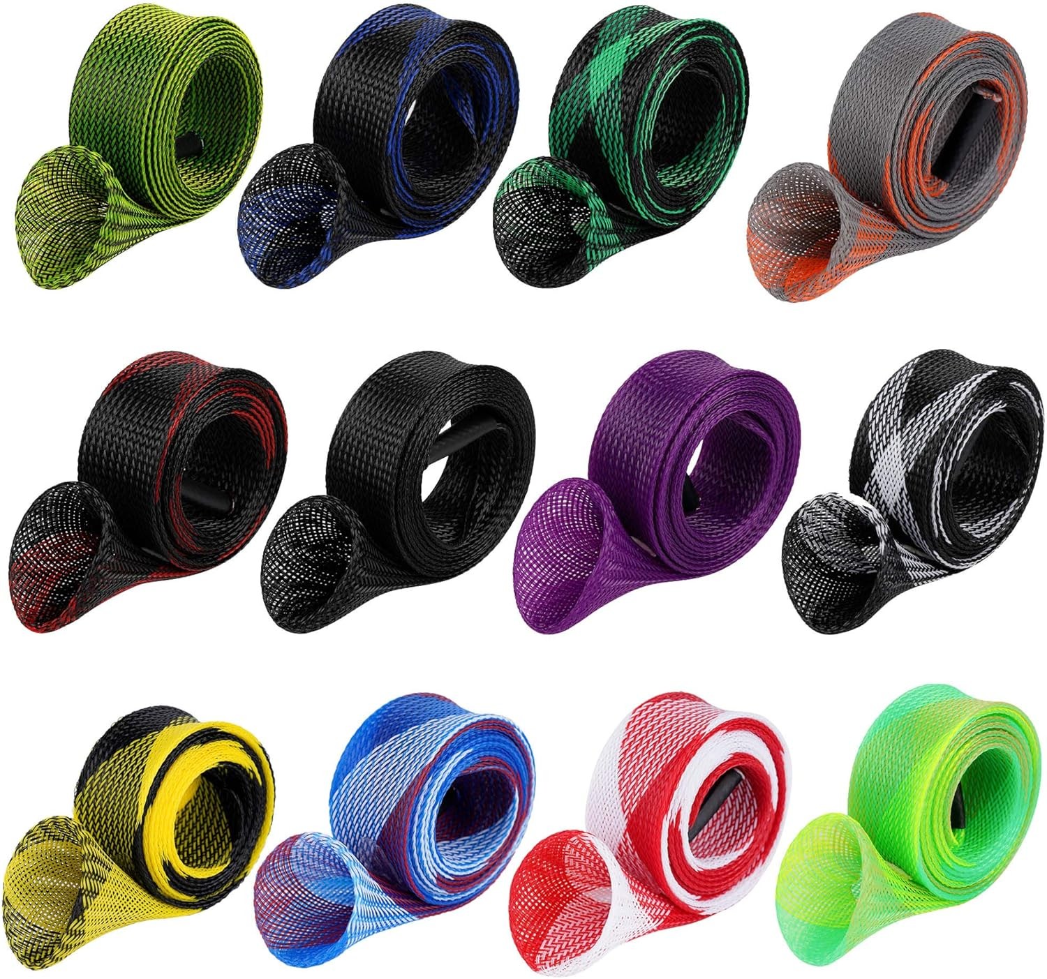 6.5 feet, 7 Feet, black, purple, red/white and blue, gray orange, black…