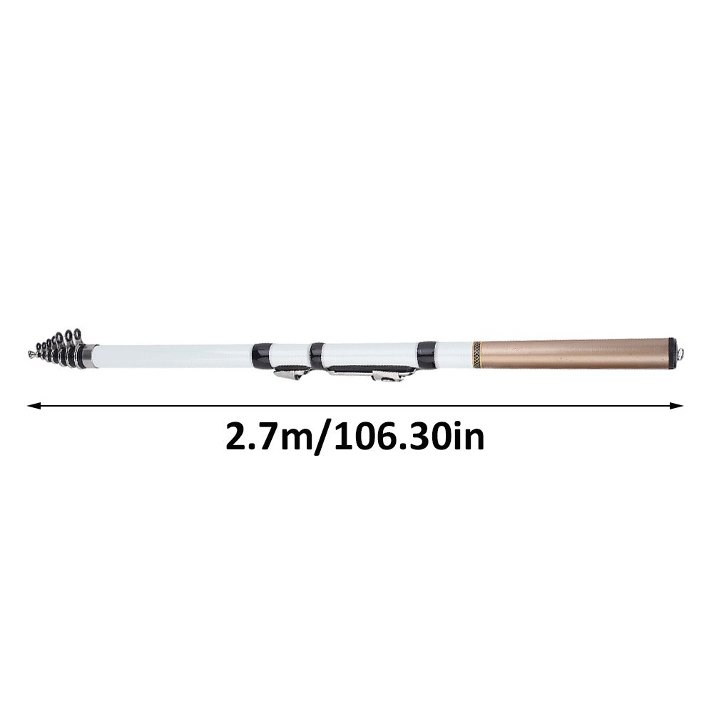 Portable Telescopic Fishing Rod Travel Spinning Fishing Pole Carbon Fiber CGVV