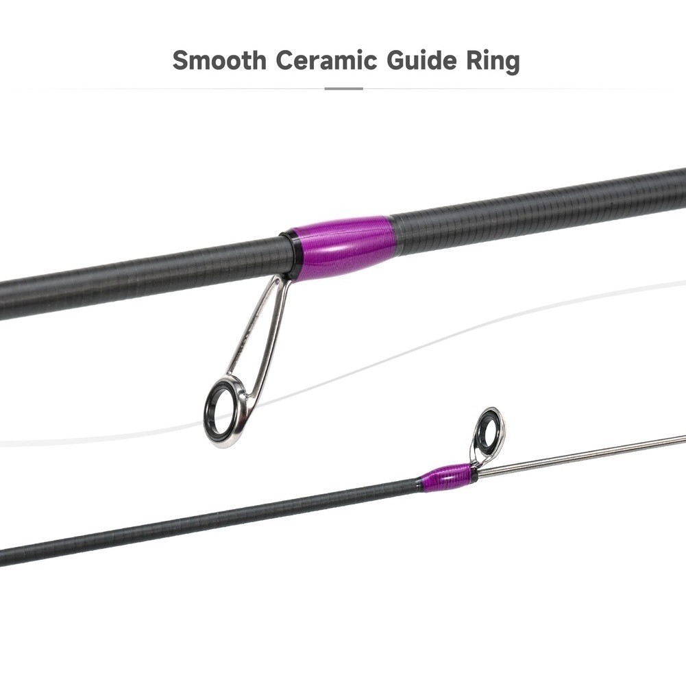 180cm L Action Fishing Rod Titanium Tip Carbon Fiber Solid Wood Handle 128g