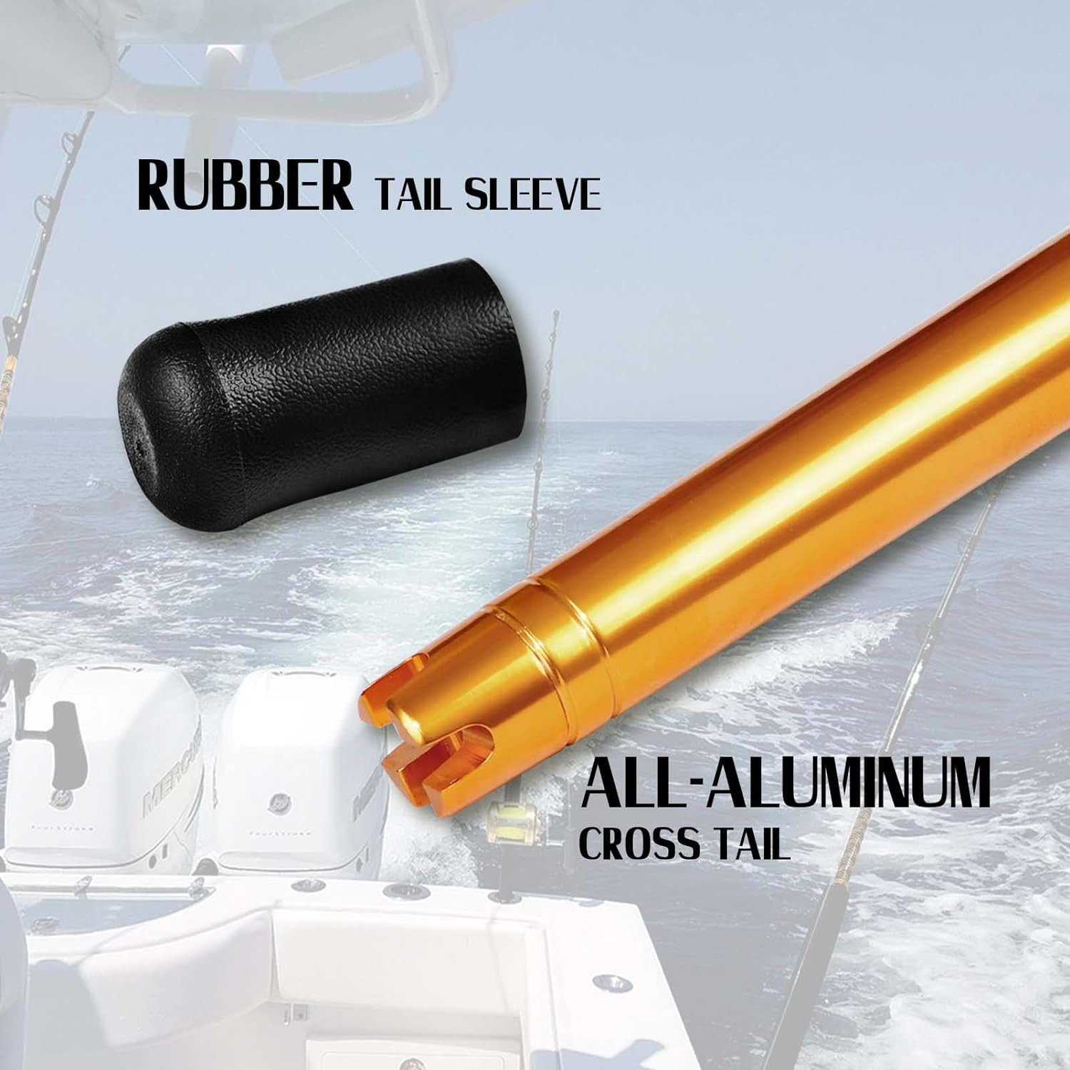 Saltwater Trolling Rod 2PC Bent Butt Offshore Deep Sea Big Game Boat Fishing Pol