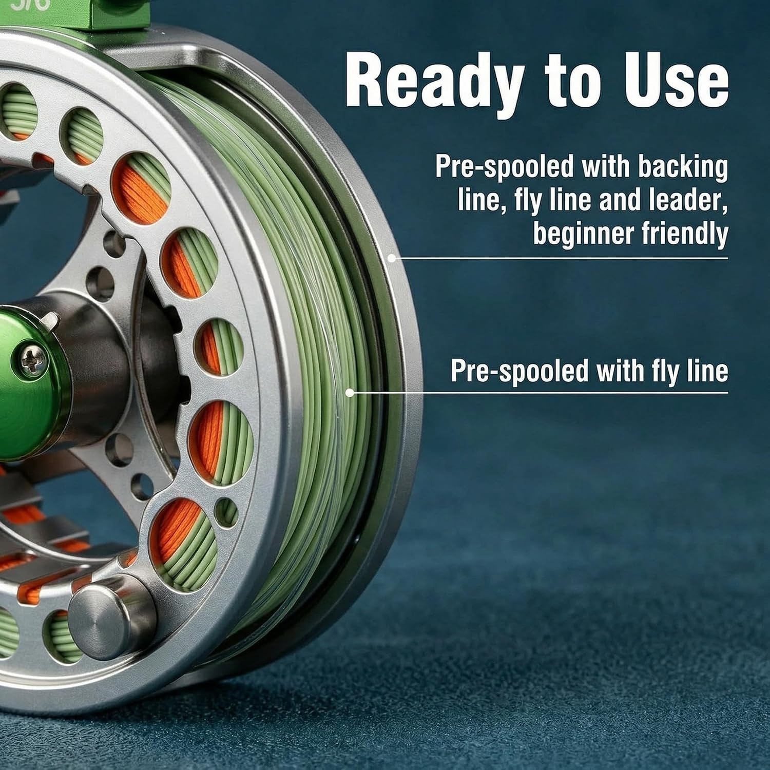 4-Piece Fly Fishing Combo: 5/6 Weight Portable Rod and Pre-Loaded Reel Set