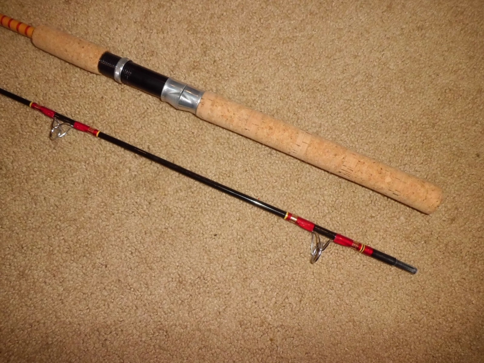 Vintage Custom HARNELL Spinning 7’6″ Rod made in USA- 20 lb test