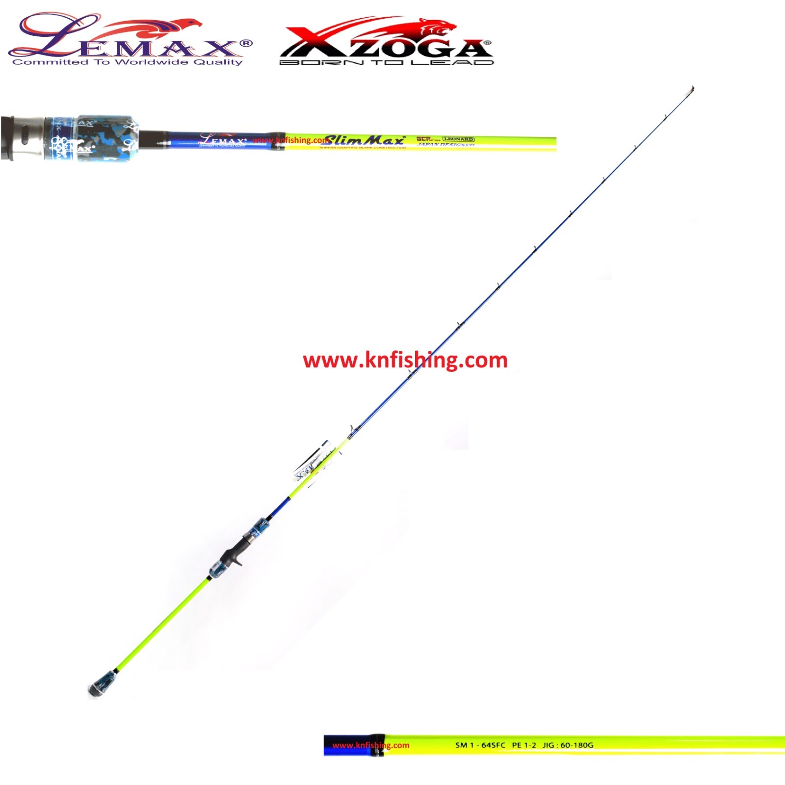 LEMAX SLIMMAX SM1-65SFC Premium Edition Slow Pitch Jigging Fishing Rod 40-150gr
