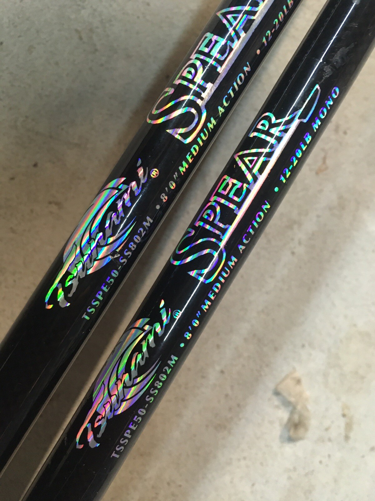 2 TSUNAMI SPEAR Spinning Rods 8’ Medium Fresh/Saltwater Pier Surf 2pc CLOSEOUT