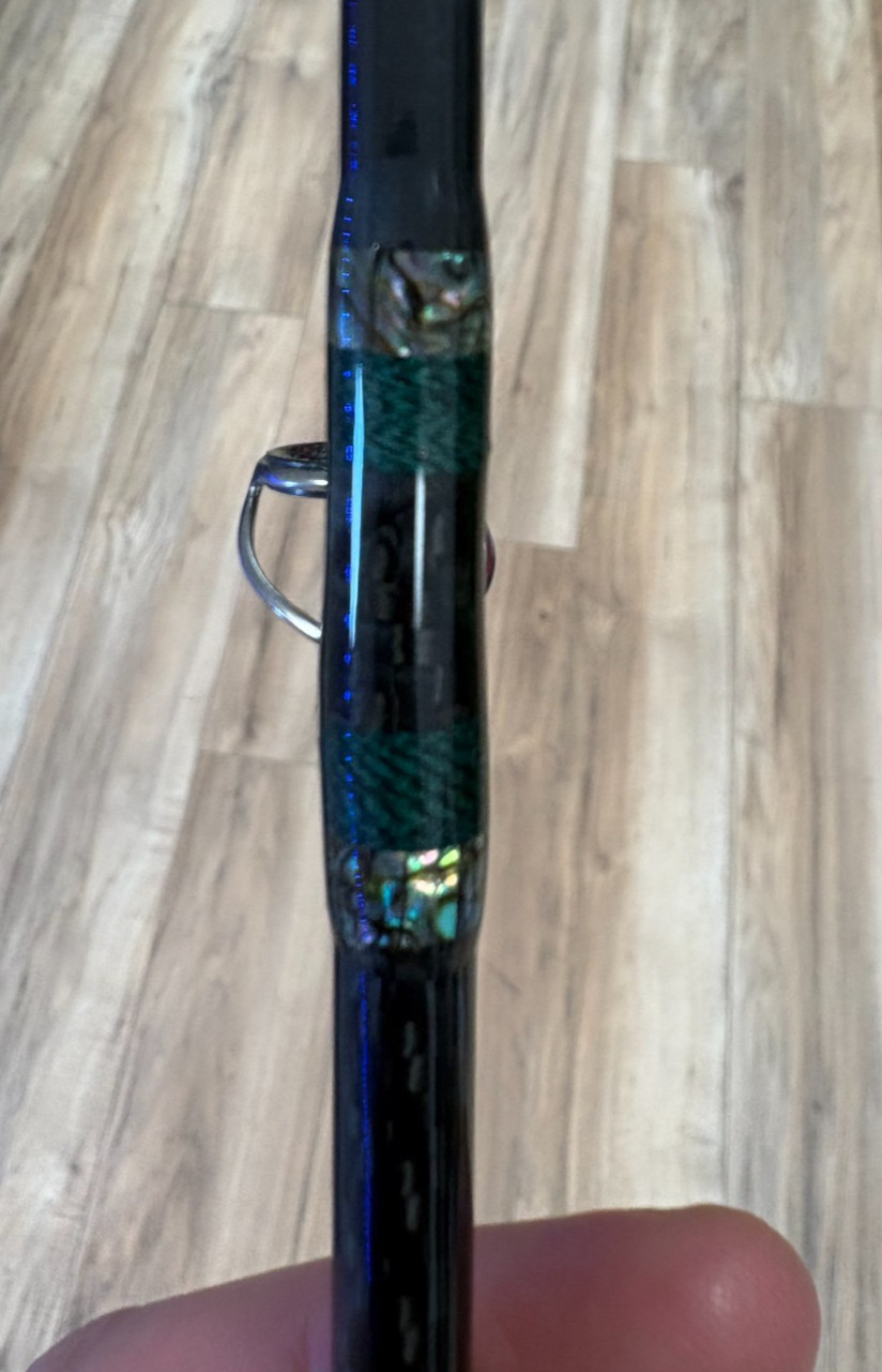 OSLER CUSTOM RODS MADE BY JAY OLSER -ABALONE SHELL INLAY-($849 NEW)
