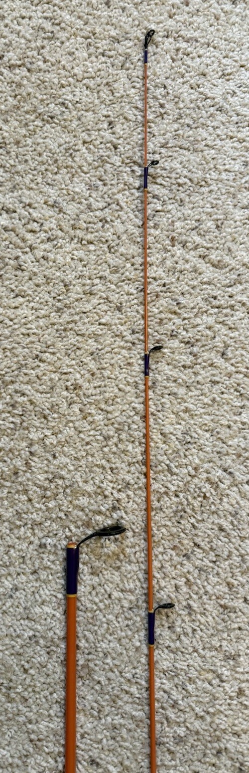 ***RARE*** Orange Glass Kencor “Magnaglas” XL-2 UL Trout (2) Piece Fishing Rod