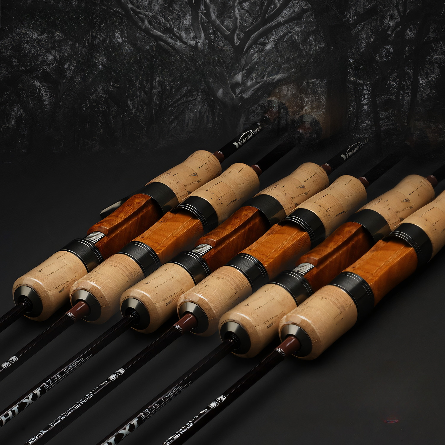 Lure Fishing Rod Carbon Fiber Spinning Casting Rod 5.1ft 5.5ft 6ft Ultra-Light