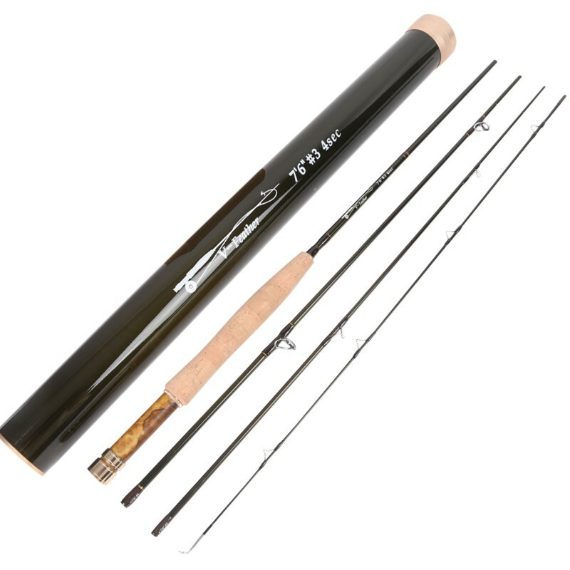 V-Feather Fly Fishing Rod Small Stream 6ft 7ft6 1/2/3WT IM10 Carbon Fiber