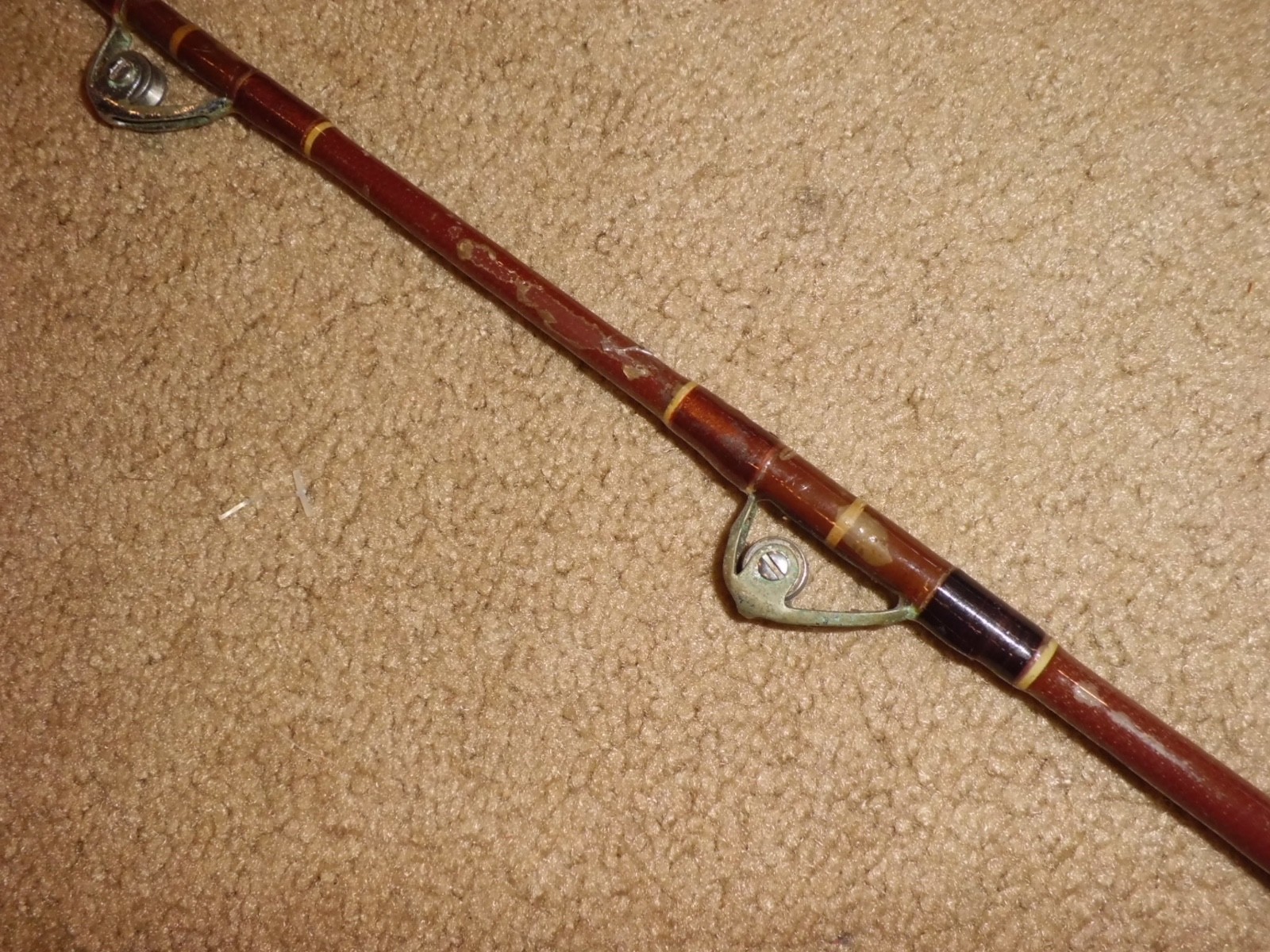 Vintage FENWICK 630 Conventional 6’8″ Rod- USA- IGFA 30 lb test w/ Gimbal