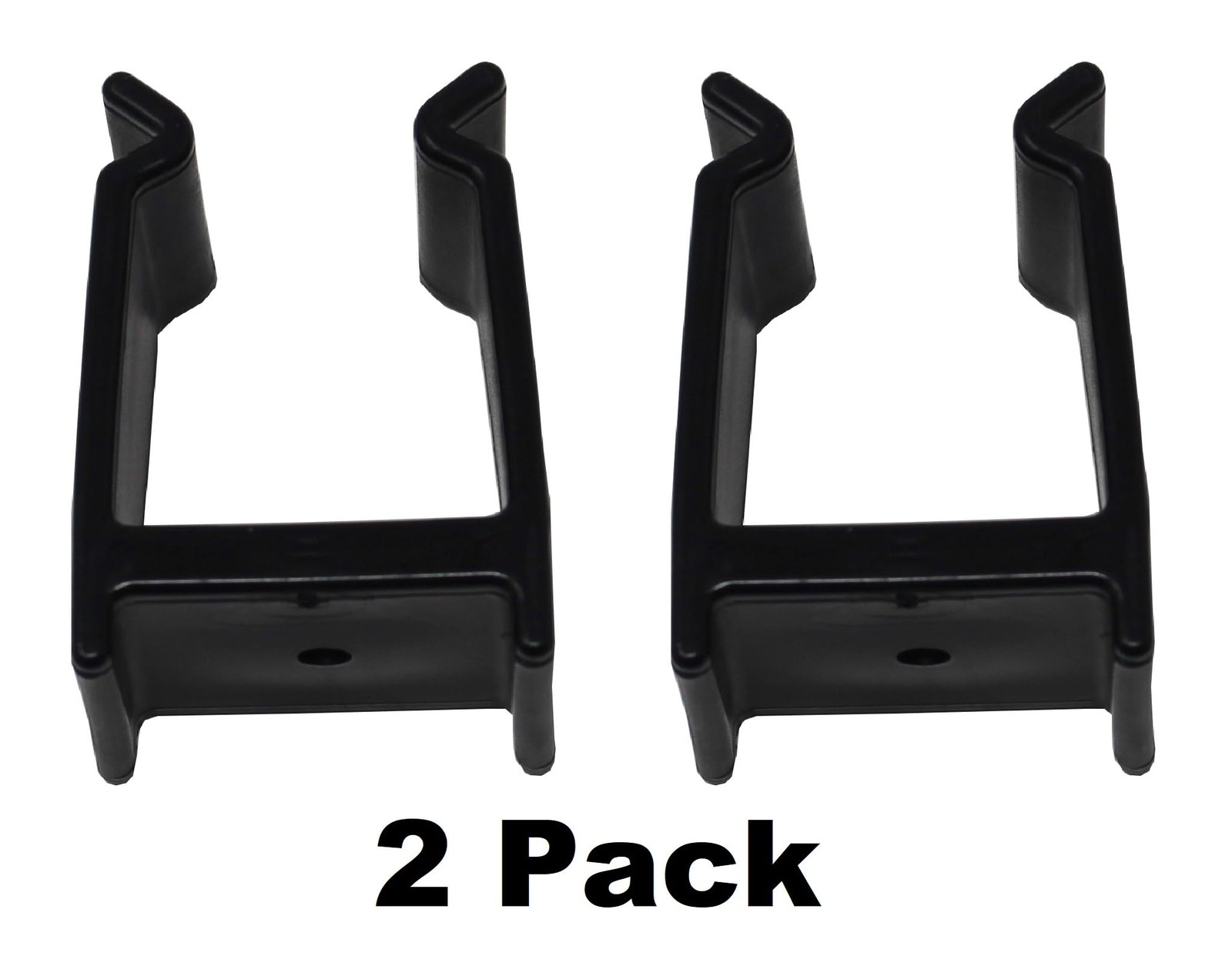 JSP Manufacturing 2 Pack Black Bimini Top Boat Pole Clips 1-1/4 inch