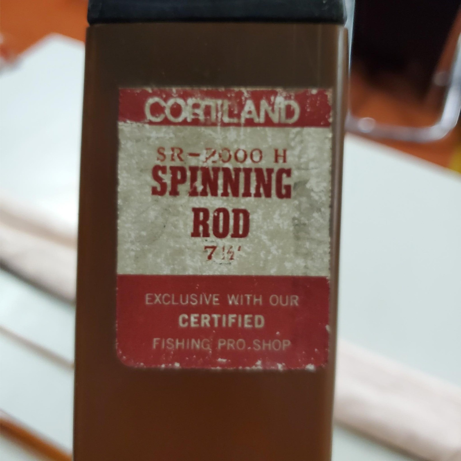 New Cortland sr-2000 h spinning rod 7 1/2 1-586-1 fishing fiberglass Cork Handle