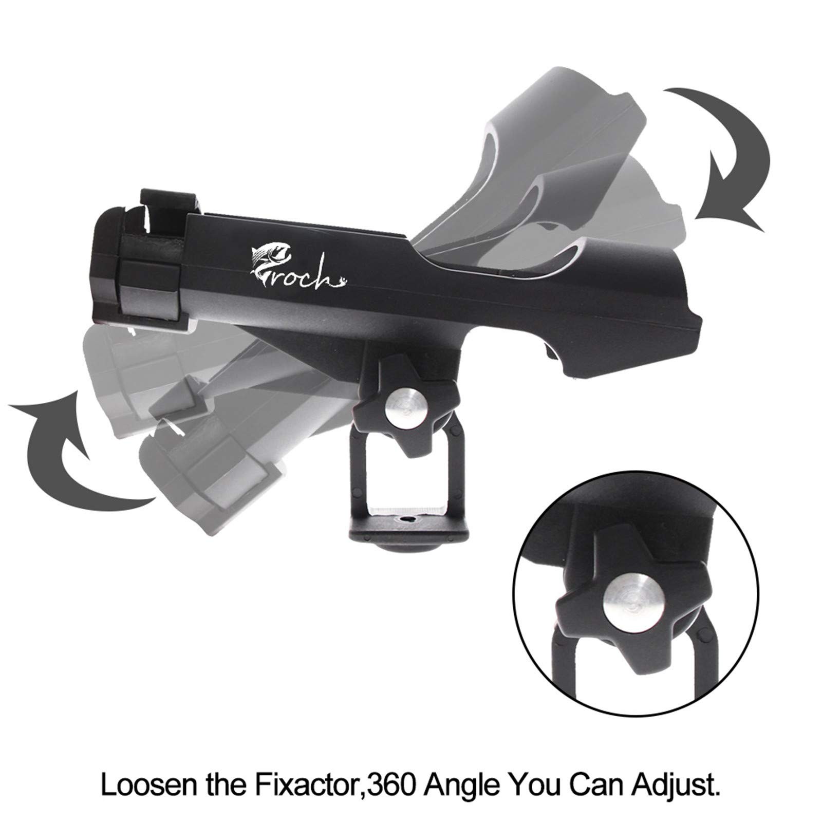 Croch Fishing Rod Holder Boat Rods Holder Folding Holder Large Clamp Opening