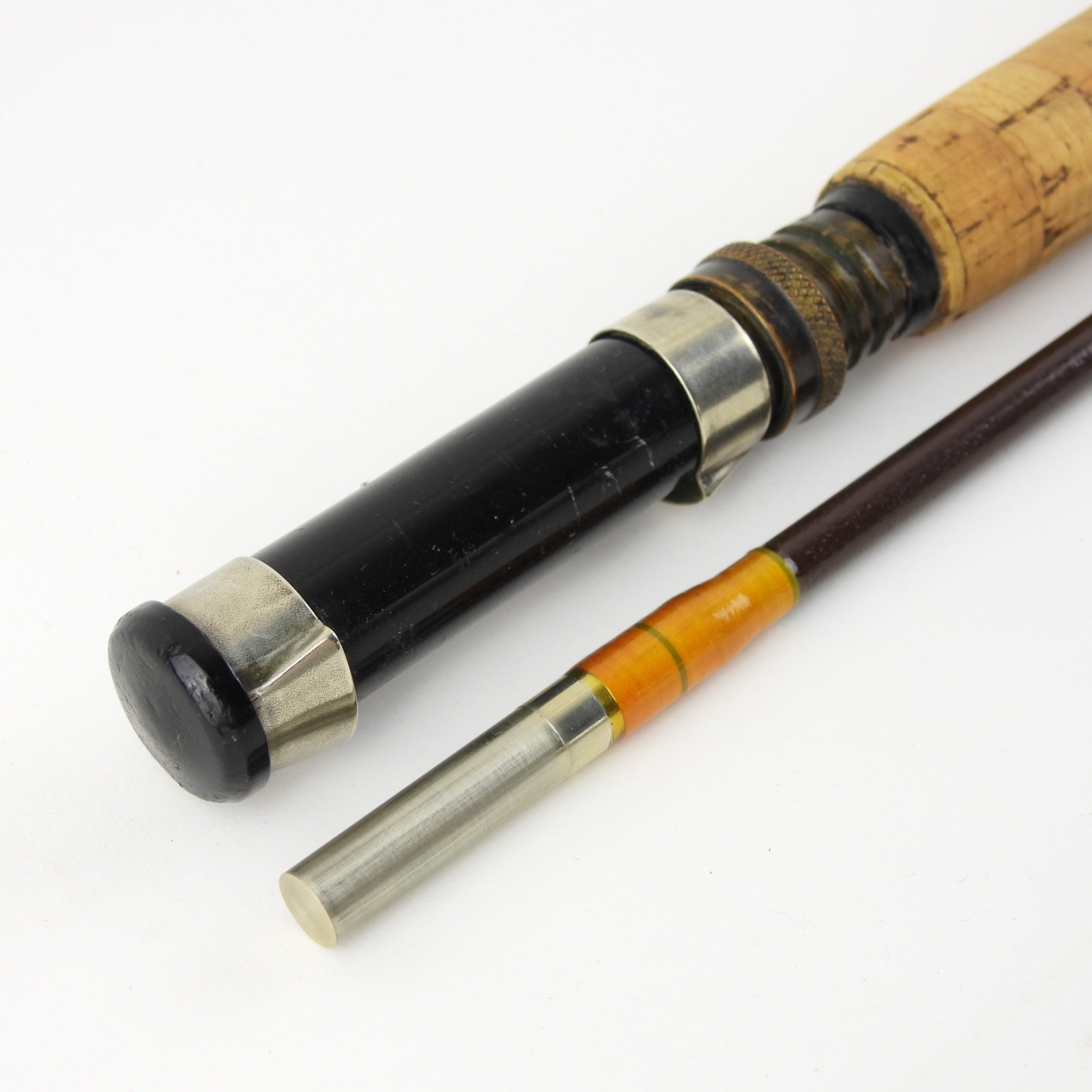 Heddon “President” Fiberglass Fly Fishing Rod. 7’ 6”. 6-7wt. W/ Tube & Sock.
