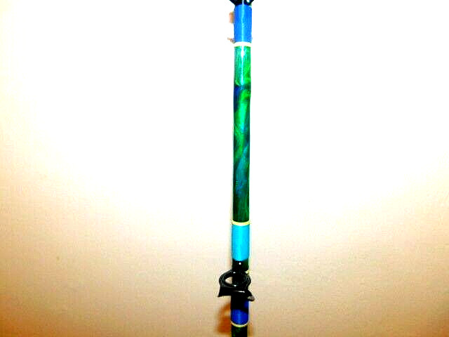 CUSTOM CONVENTIONAL ROD MAHI BLUE,GREEN,YELLOW MARBLE 7′ 20-40 LB TURBO NEW