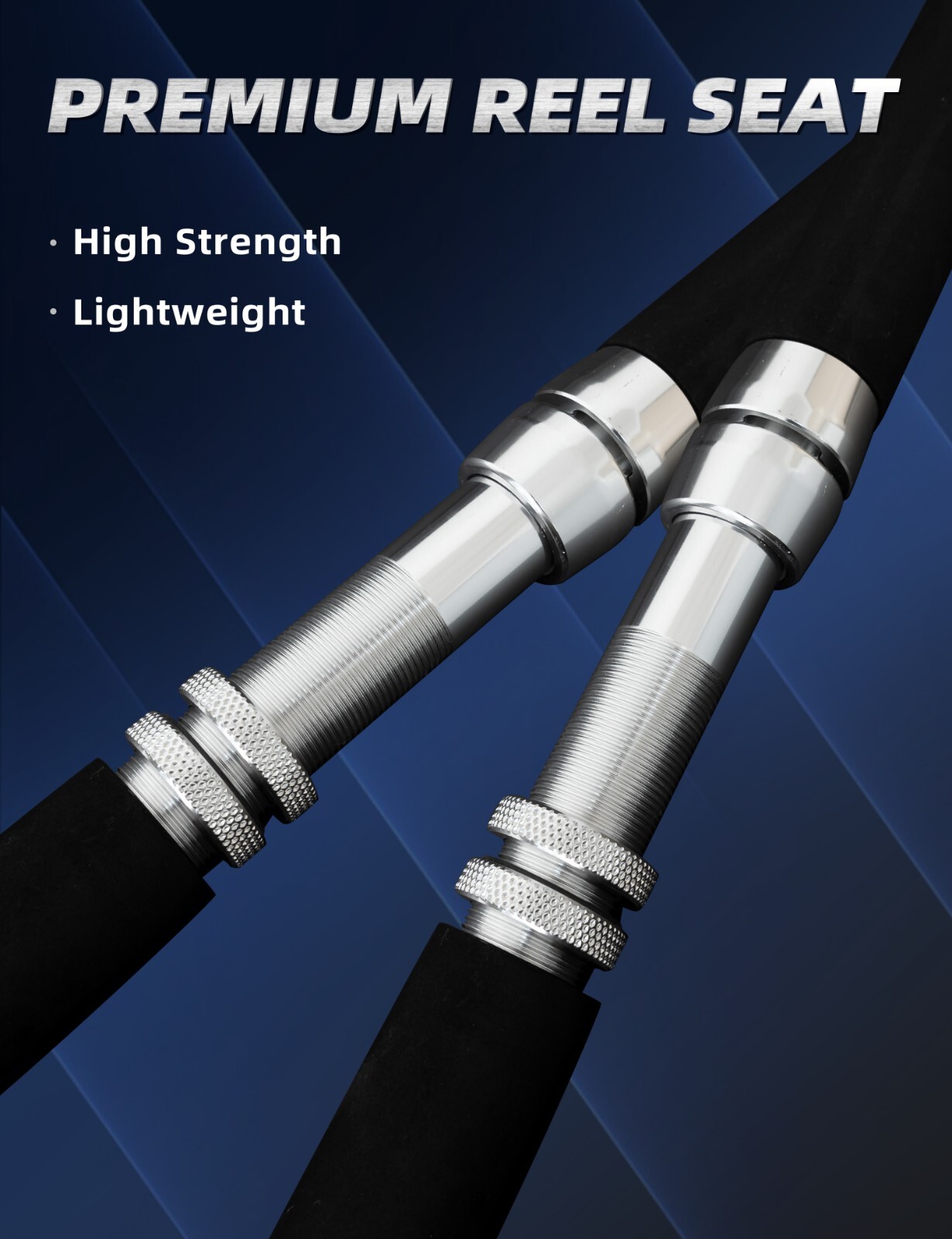 BLUEWING 6’0” Bluewater Trolling Fishing Rod 1pc Fiberglass Rod Moderate Fast