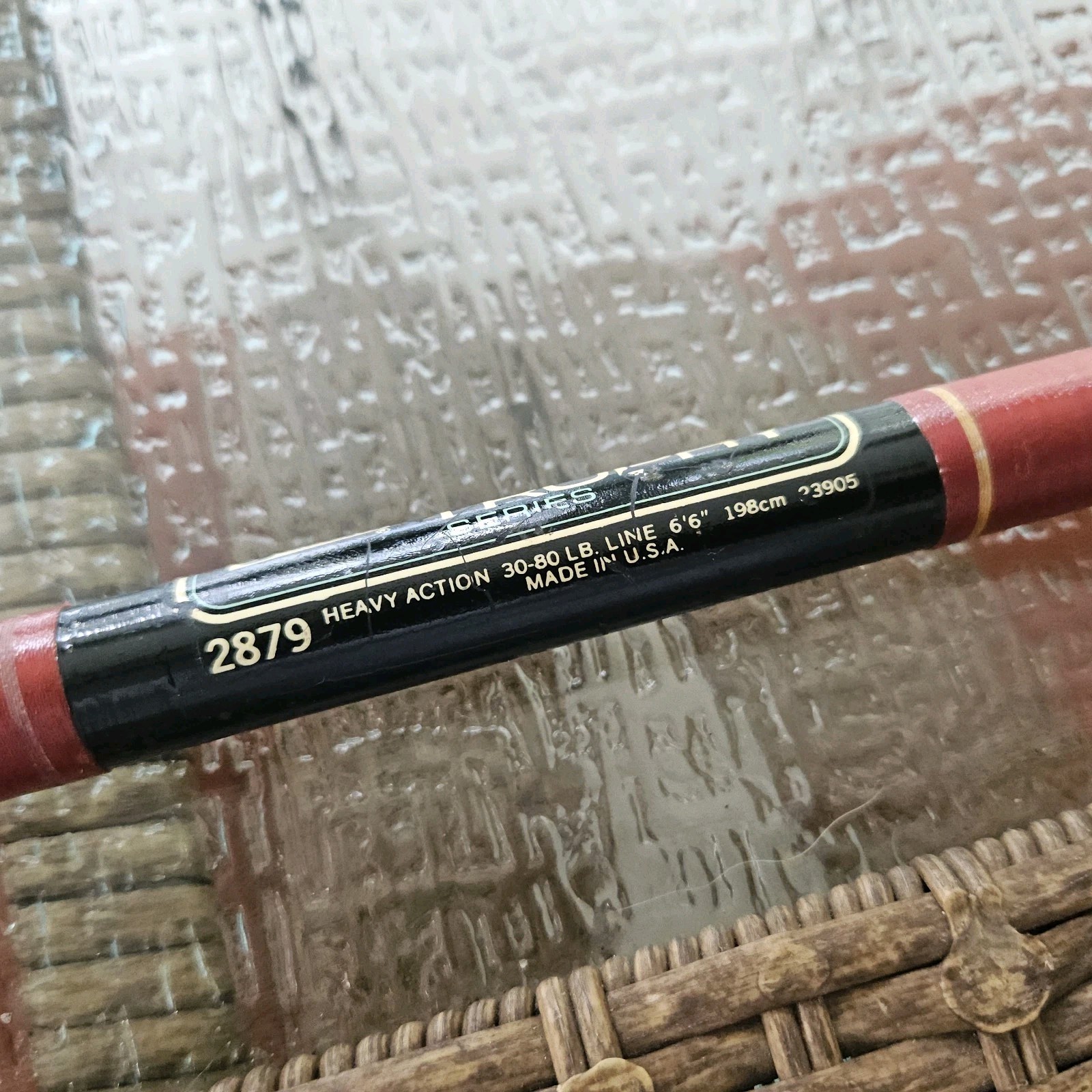 Garcia Trophy Series Rod 2879 Conventional 30-80# Vintage USA 6’6 Roller Tip