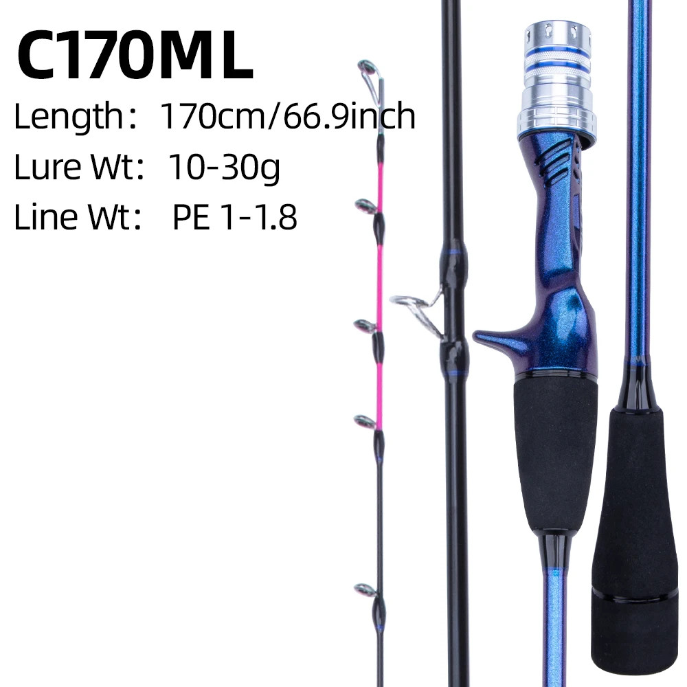 170Cm ML Octopus Boat Fishing Rods High Carbon Super Light Cuttlefish Fishing Ca