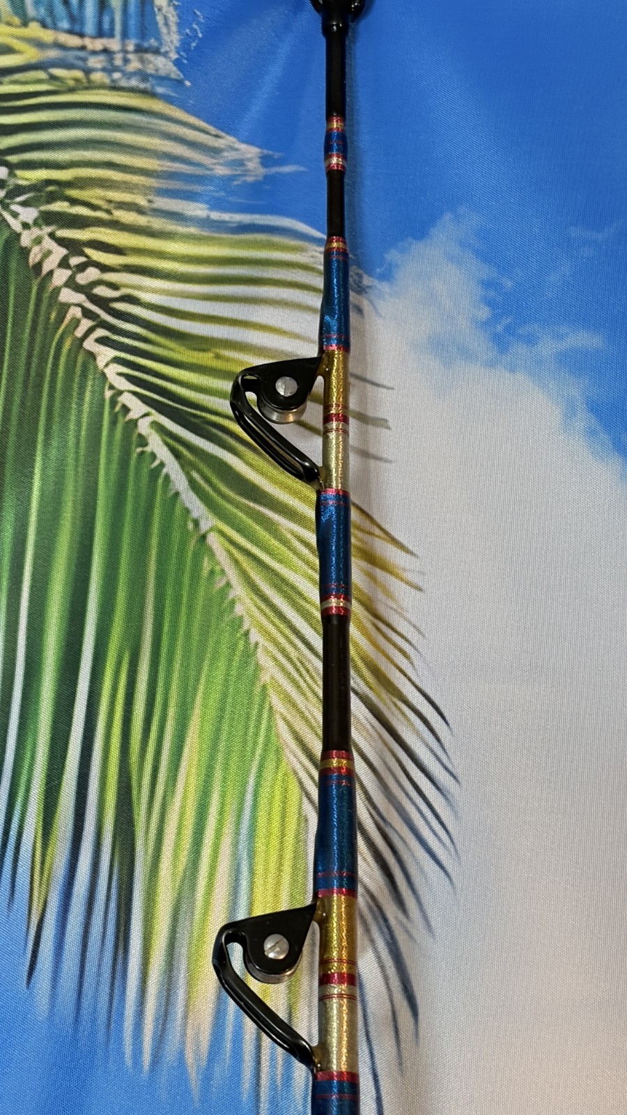 CALSTAR 74″ BT-6460-H Custom The Longfin 80lb Roller Guides Saltwater Tuna Rod