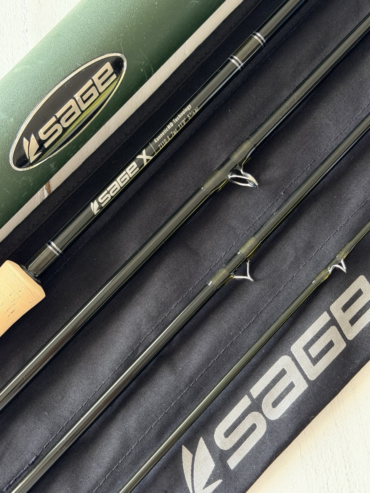 **BEAUTIFUL** 🔥 SAGE X 7wt. 11’ft~4pc Switch/Spey Flyrod🔥~LEGENDARY~🔥