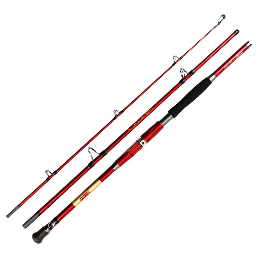 RedShark Saltwater Boat Rod Trolling Heavy 6′ 7′ 8′ Travel Spinning Rod 3 Piece