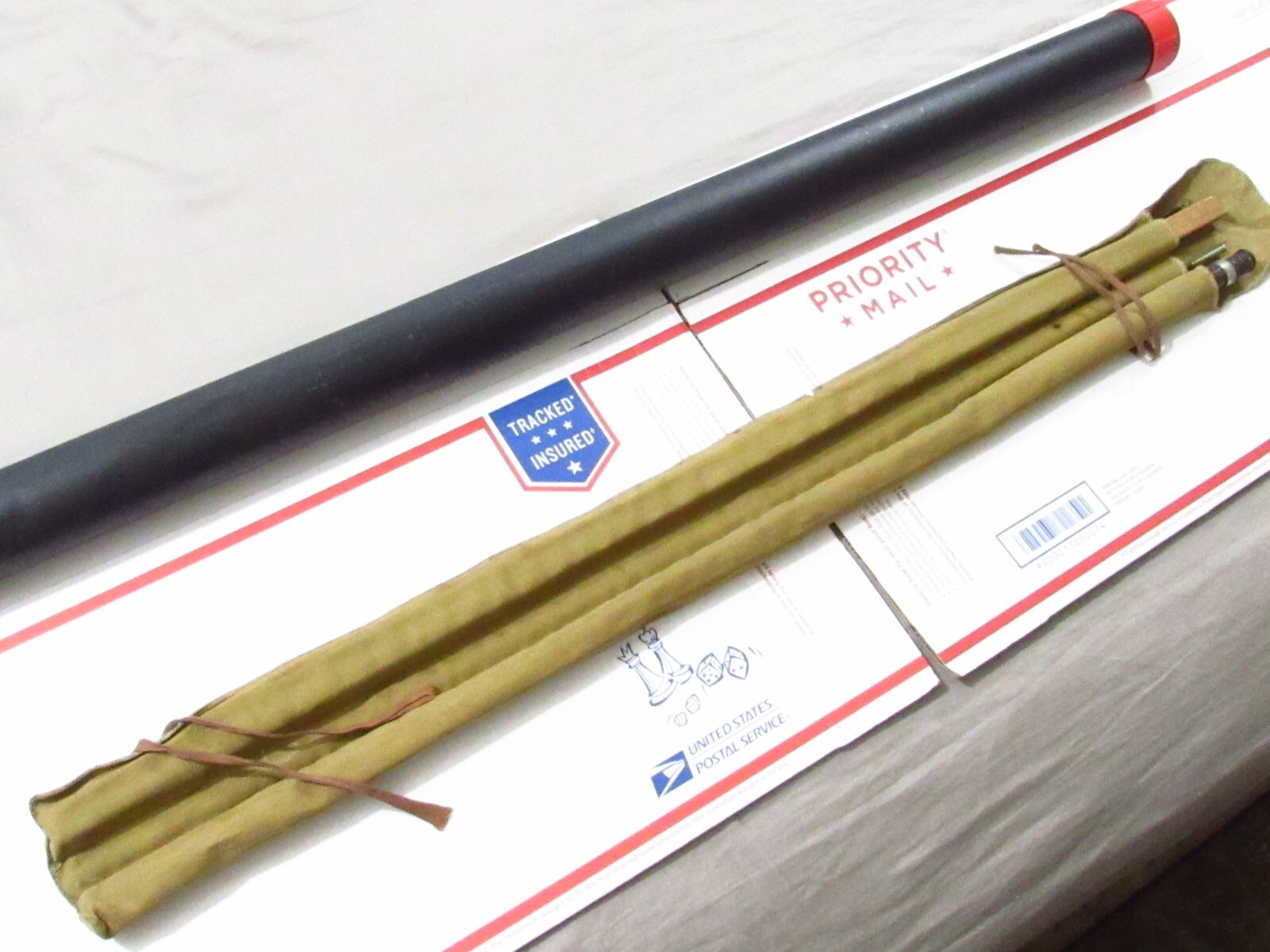 1930S USA HEDDON PETE’S FAVORITE 8′ 1/2 FT BAMBOO FLY ROD ALL ORIGINAL