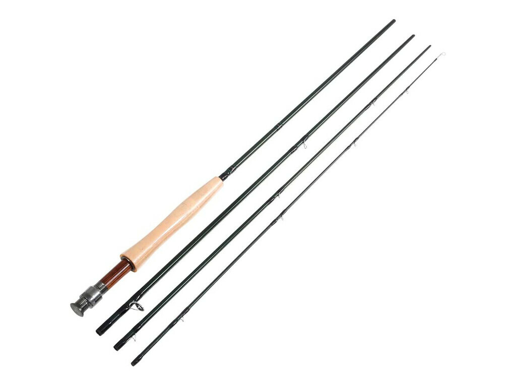 Mounchain 9ft 5wt 4 Pc Fly Rod with Carbon Chromed Guides new