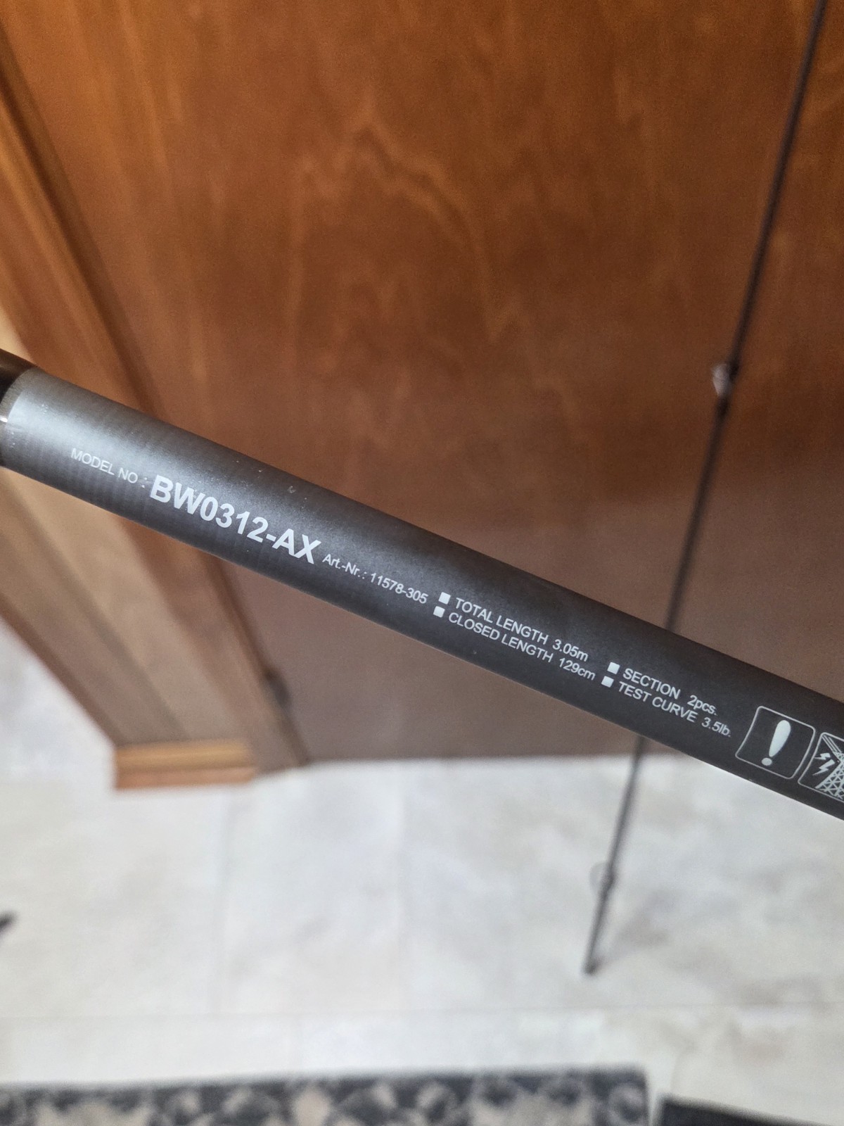 Daiwa Black Widow EXT Carp Fishing Rod 10 ft 3.50 Test Curve Telescoping 2 Piece