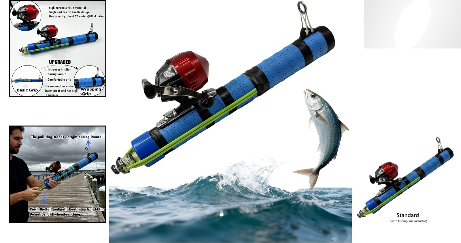 Versatile 15.2″ Fishing Rod: Family-Friendly Catapult for Freshwater & Saltwater