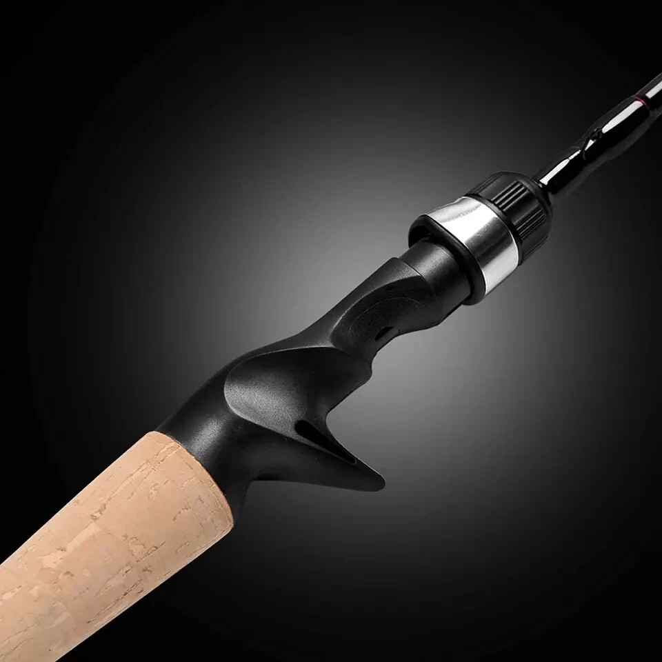 4-Piece Travel Casting Rod Carbon Baitcasting Portable Fishing Pole Baitcaster