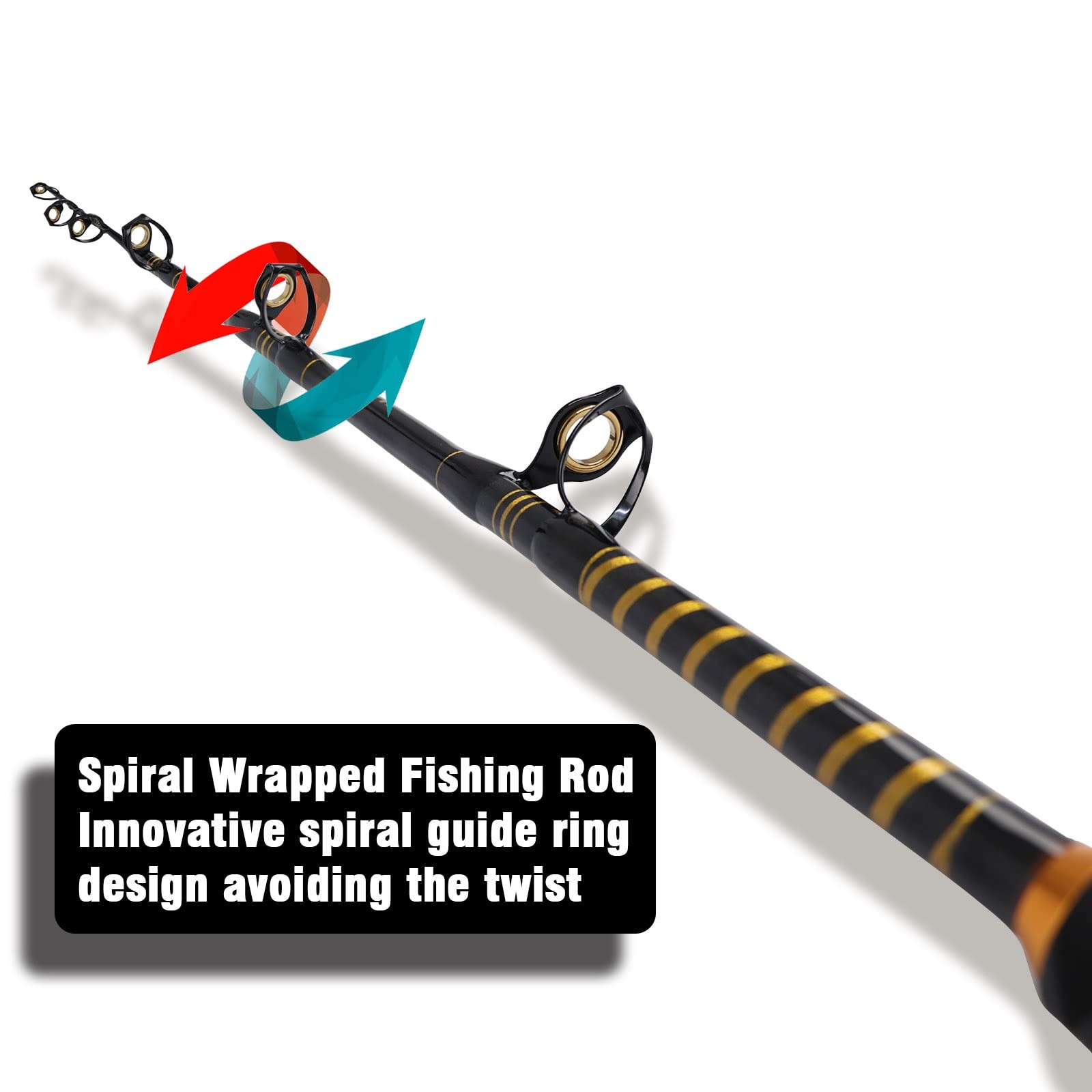 Saltwater Fishing Rod 1 Piece Trolling Rod Deep Sea Big Game Conventional Boa…