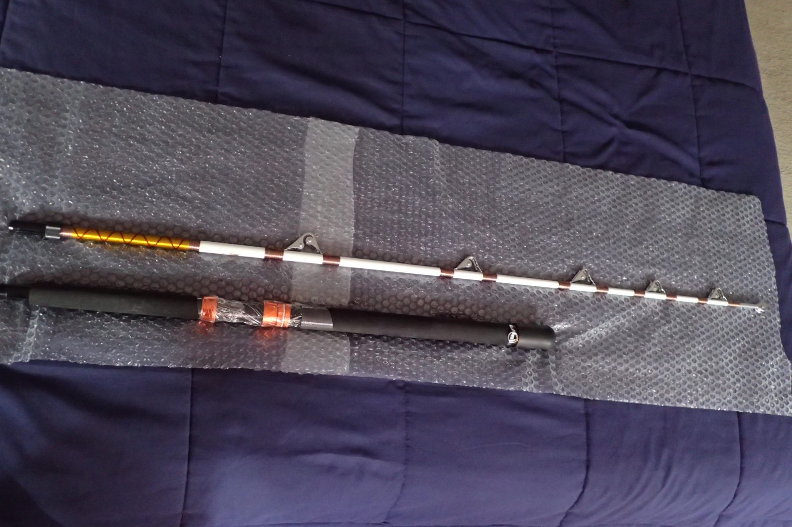 MBLM 180 Heavy-Duty Trolling Boat Saltwater Fishing Rod 80-120 lb w/ safety ring