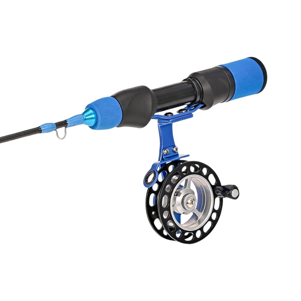 57cm Short Carbon Ice Fishing Rod Three Tip Sections Soft Tuning For Ice